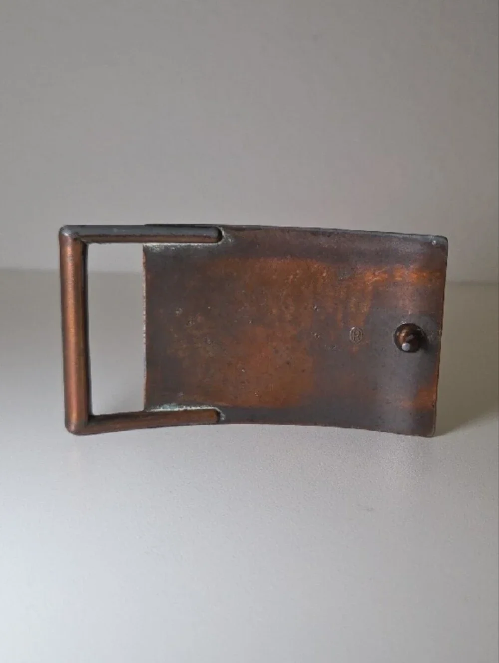 Vintage Levi's Copper-Tone Belt Buckle with Embossed Logo
